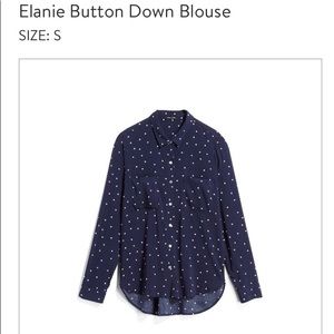 Pink Clover navy stars button down blouse